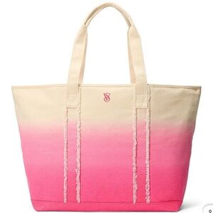 Victoria's Secret Pink and Cream Tote Ombré Bag
